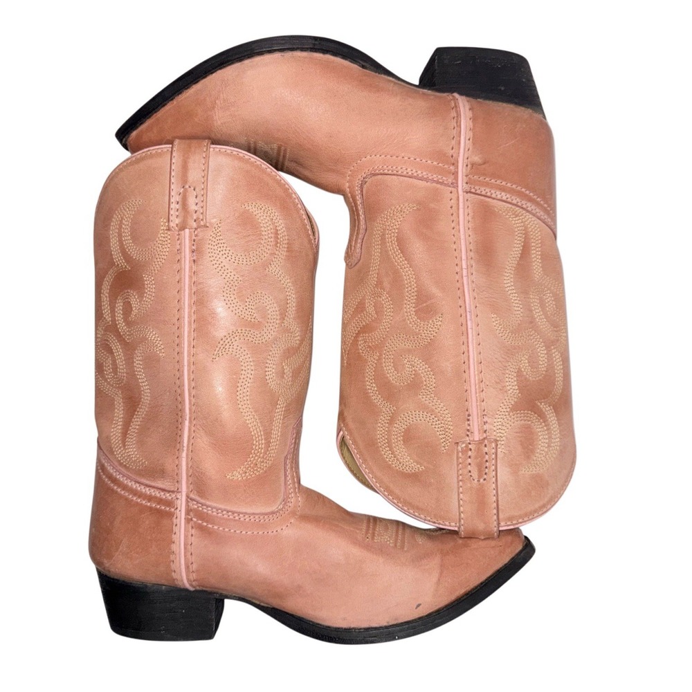 Smoky Mountain Boots Pink Western Cowboy Boots Cowgirl Leather Rodeo Size 5.5